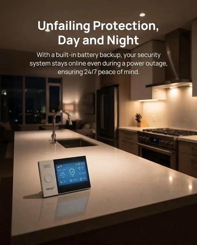 Alt view image 2 of 6 - Home Security Systems Alarm System for Home Security GSM/4G+WiFi