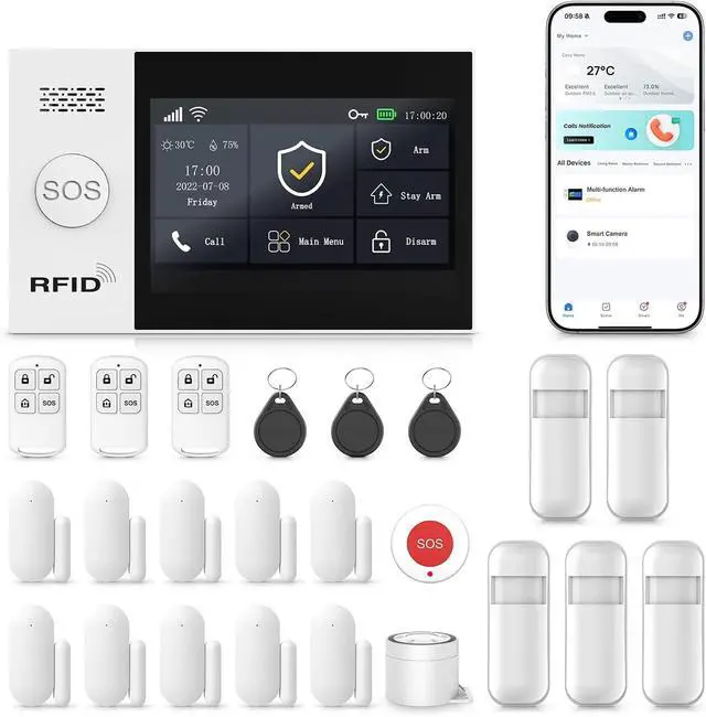 Main image of Home Security Systems Alarm System for Home Security GSM/4G+WiFi