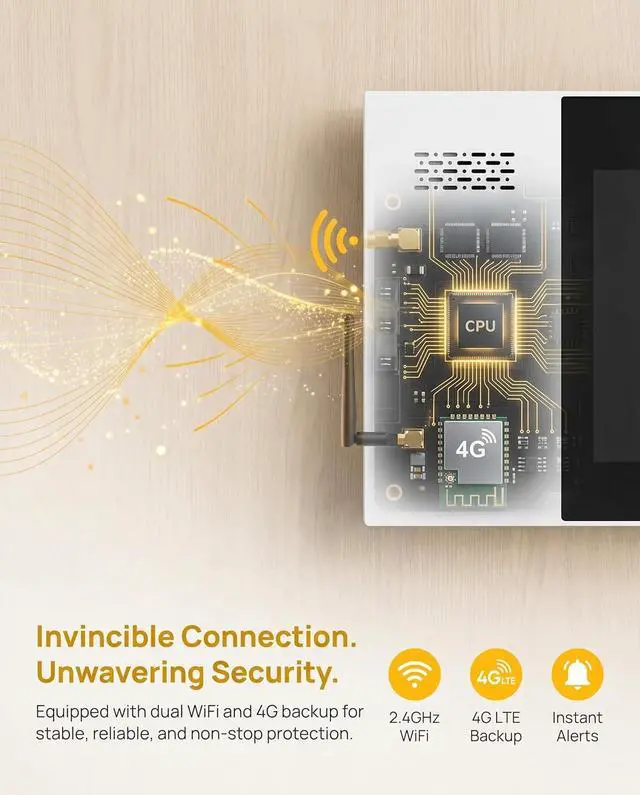 Alt view image 4 of 6 - Home Security Systems Alarm System for Home Security GSM/4G+WiFi