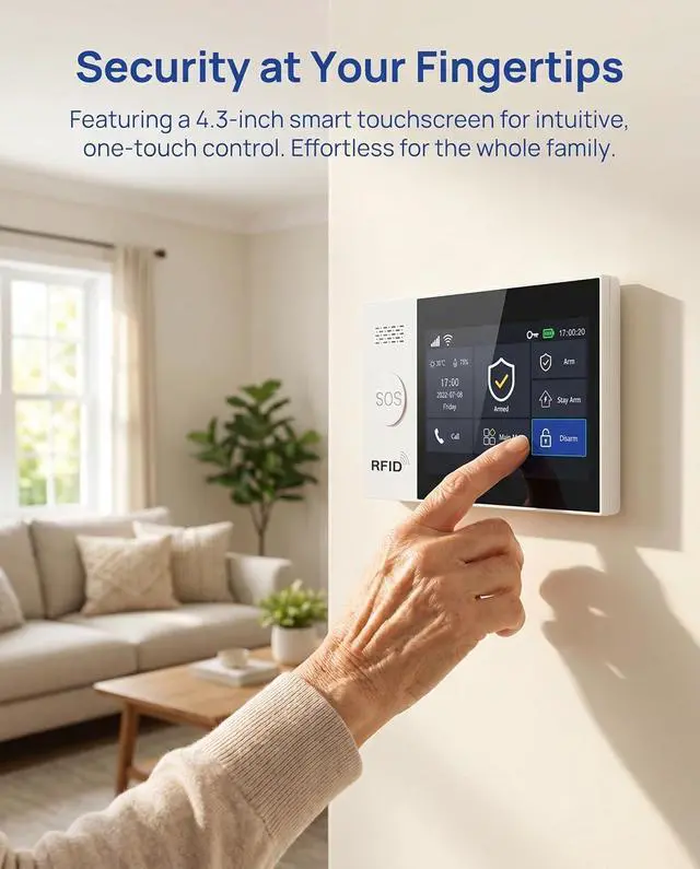 Alt view image 5 of 6 - Home Security Systems Alarm System for Home Security GSM/4G+WiFi