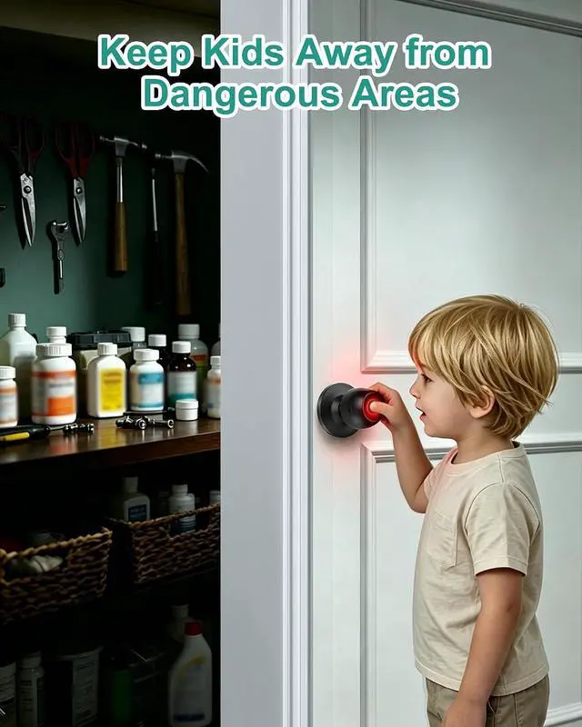 Alt view image 6 of 7 - Fingerprint Door Knob Lock for Bedroom with App and Backup Key