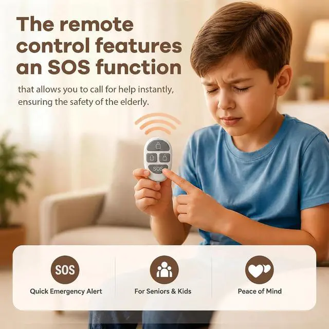 Alt view image 6 of 7 - Home Security System Wireless, Smart WiFi Alarm System DIY Kit with 120dB Siren, Door Window Sensors & Remote Control, App Alerts, Works with Alexa & Google Home, No Monthly Fee for House Apartment