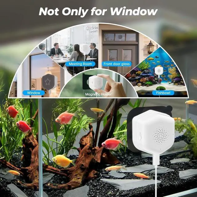 Alt view image 5 of 7 - 2K Window Security Camera, 2.4GHz & 5GHz WiFi Indoor Window Cameras for Home Security with Color Night Vision, AI Event Detection with Smart Search, No Drill Window Camera for Apartment (2Pcs)