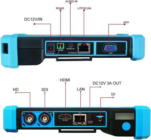 Alt view image 6 of 6 - CCTV Tester 5.4 Inch CCTV Tester IP Camera 4K Monitor Testers VGA IPC POE AHD CVI TVI SDI Cable Testing Cftv Support IP Camera(5.4 inchIPC-5200C)