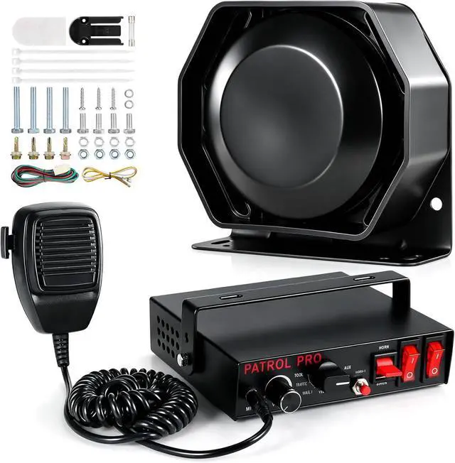 Main image of AnTom SoundAlert Police Siren PA System for Truck & Car, w/ Handheld Mic