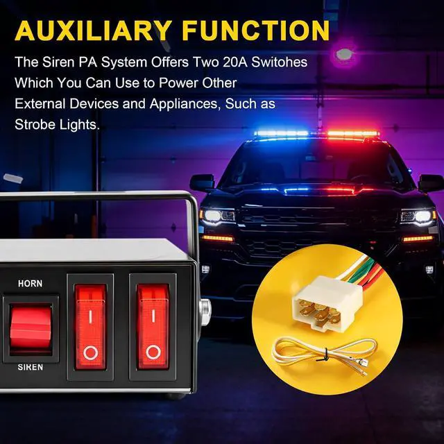 Alt view image 4 of 7 - AnTom SoundAlert Police Siren PA System for Truck & Car, w/ Handheld Mic