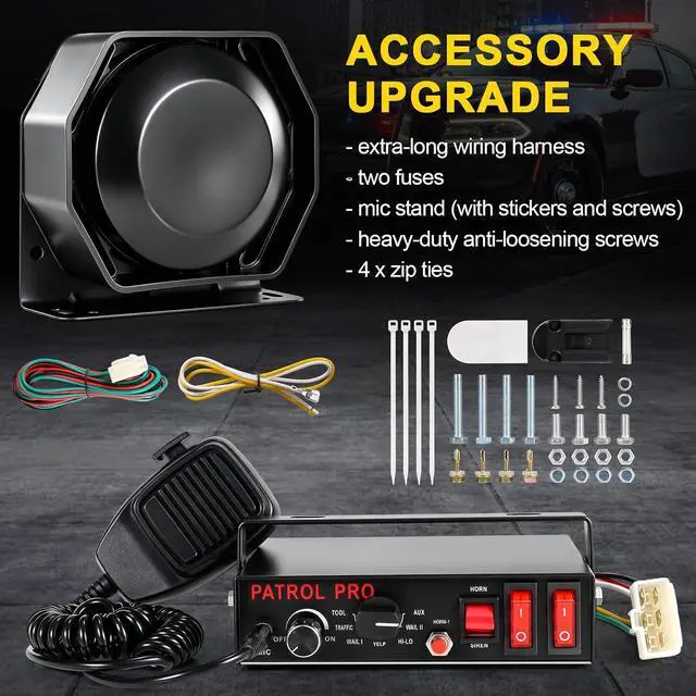 Alt view image 5 of 7 - AnTom SoundAlert Police Siren PA System for Truck & Car, w/ Handheld Mic