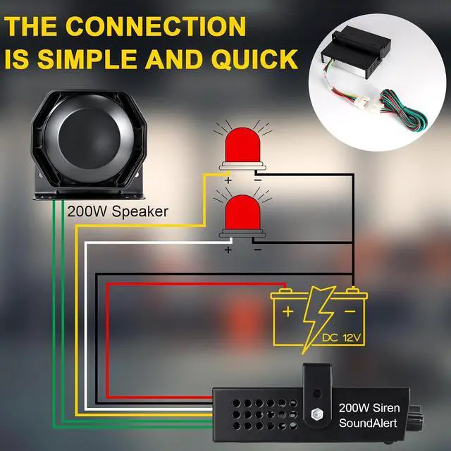 Alt view image 6 of 7 - AnTom SoundAlert Police Siren PA System for Truck & Car, w/ Handheld Mic