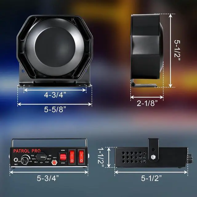 Alt view image 7 of 7 - AnTom SoundAlert Police Siren PA System for Truck & Car, w/ Handheld Mic