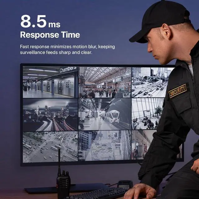 Alt view image 4 of 5 - 43 Inch Surveillance Grade Large Size 24/7 4K Monitor Screen, 4K LCD Monitor, HDMI/VGA/DVI/BNC Inputs, 3840 x2160 HD, 16:9, 5ms Response, Designed for CCTV Security DVR/NVR Camera System