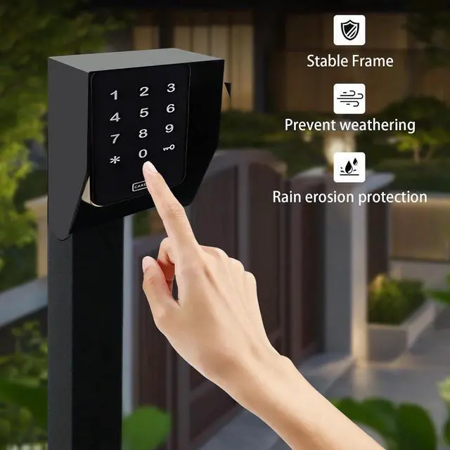 Alt view image 3 of 7 - Upgraded Heavy-Duty Keypad Mounting Post, 33-45 Inch Adjustable Height
