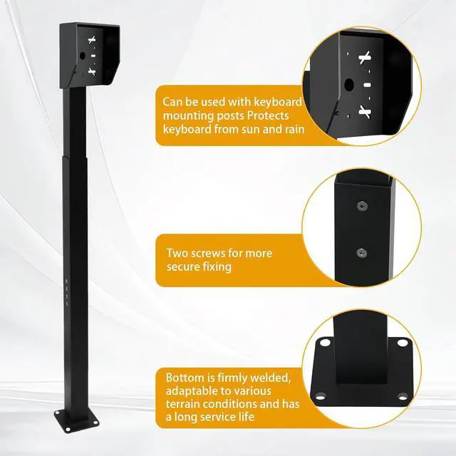 Alt view image 5 of 7 - Upgraded Heavy-Duty Keypad Mounting Post, 33-45 Inch Adjustable Height