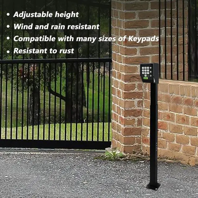 Alt view image 7 of 7 - Upgraded Heavy-Duty Keypad Mounting Post, 33-45 Inch Adjustable Height