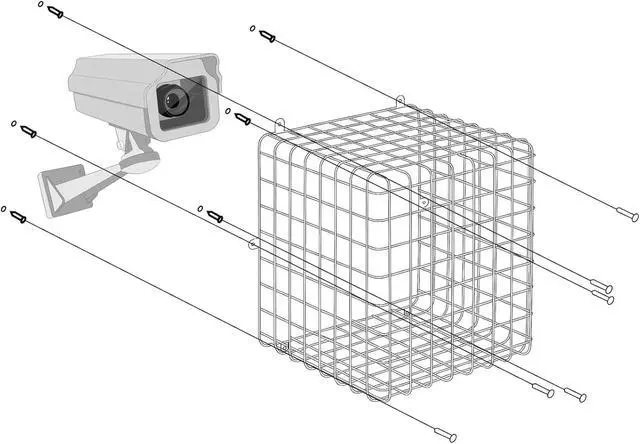Alt view image 6 of 6 - Blulu Steel Wire Damage Stopper 14.5 × 14 × 12 Inch Cube Cage Approx Wire Security Cage Steel Protective Coated Security Guard Equipment