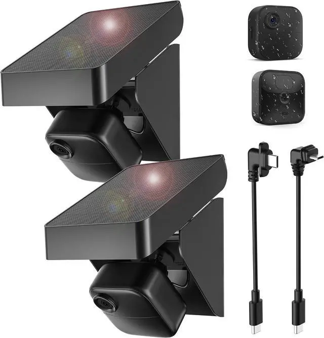 Main image of Solar Panel for Blink Outdoor 2K+/4(4th Gen)/(3rd Gen) XT3 and XT2/XT Camera, 2 Pack Solar Panel Charger Mount for Blink Camera with Built-in Battery, Waterproof, Adjustable Angle(Camera not Included)