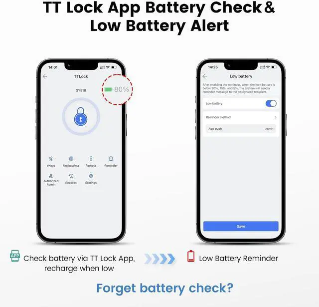 Alt view image 6 of 7 - Lokko Outdoor Padlock, Smart Waterproof Heavy Duty Gate Lock, Bluetooth Fingerprint Lock with TT Lock App, 4 Electronic Keys for Landlord, Airbnb, Yard Gate, Storage Shed, Warehouse