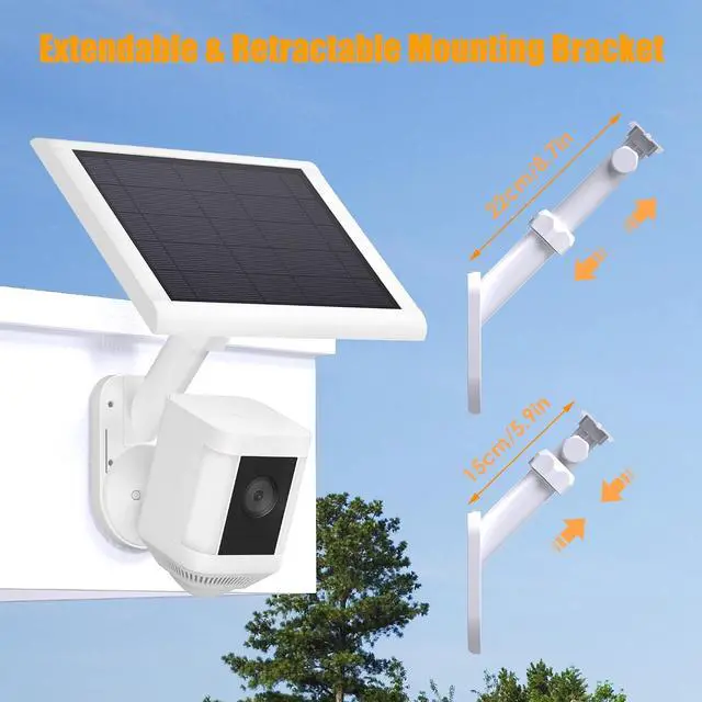 Alt view image 5 of 7 - 3 Pack Wall Mount for Cameras and Solar Panels, 2-in-1 Mount for Ring, Blink, Eufy, Arlo, Wyze, etc Solar Panel and Cam, with Ring Stick Up Cam/Spotlight Cam/Plus/Pro(Battery), Adjustable Angle