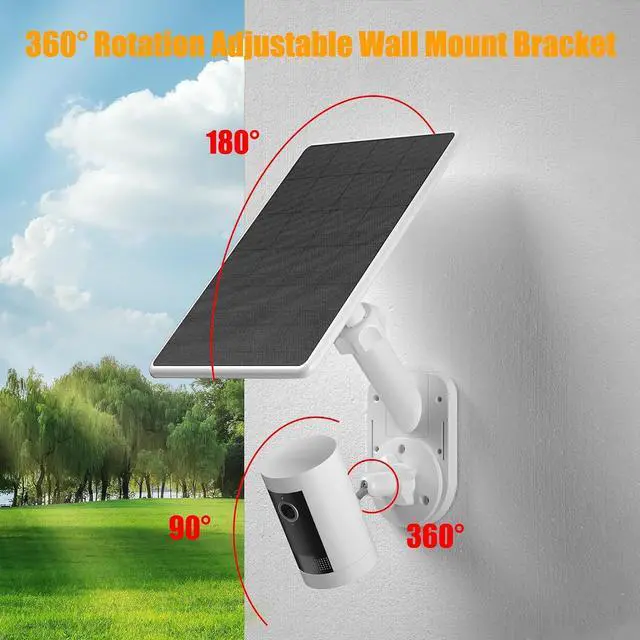 Alt view image 4 of 7 - 3 Pack Wall Mount for Cameras and Solar Panels, 2-in-1 Mount for Ring, Blink, Eufy, Arlo, Wyze, etc Solar Panel and Cam, with Ring Stick Up Cam/Spotlight Cam/Plus/Pro(Battery), Adjustable Angle