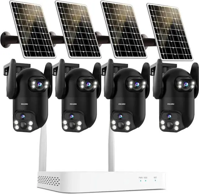 Main image of Wireless Home Security Cameras System,Solar Power PTZ Outdoor Cameras,Motion Detection,Night Vision,Water-Proof,2-Way Audio,No Subscription Fee,Cloud/SD Card Storage