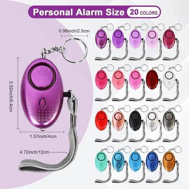 Alt view image 2 of 7 - 20 Pack Personal Alarms for Women, Keychain Sound Safety Alarm, Portable Personal Alarms Bulk for Travel & Home