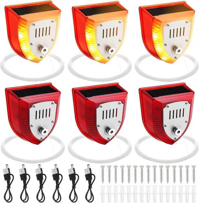 Main image of 6 Pack Trip Wire Alarm Device 328 ft Reusable Wire for Perimeter Defense 129dB Sound and Light Siren Portable Early Warning Alarm for Outdoor Camping RV Farm Yard Cabin and Property Safety
