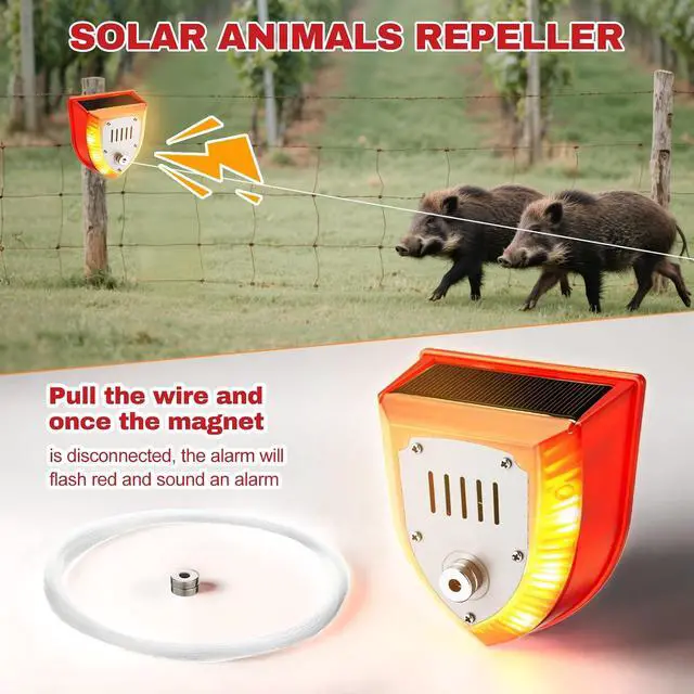 Alt view image 6 of 7 - 6 Pack Trip Wire Alarm Device 328 ft Reusable Wire for Perimeter Defense 129dB Sound and Light Siren Portable Early Warning Alarm for Outdoor Camping RV Farm Yard Cabin and Property Safety
