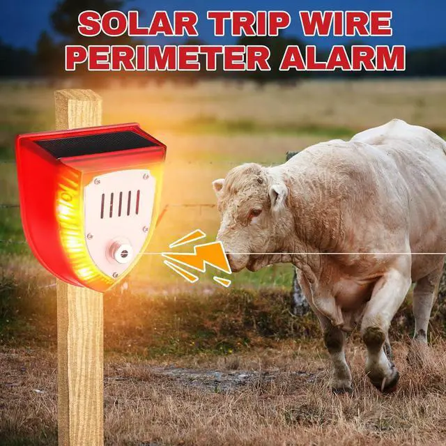 Alt view image 7 of 7 - 6 Pack Trip Wire Alarm Device 328 ft Reusable Wire for Perimeter Defense 129dB Sound and Light Siren Portable Early Warning Alarm for Outdoor Camping RV Farm Yard Cabin and Property Safety