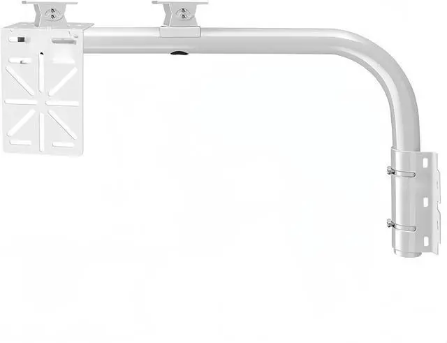 Alt view image 2 of 7 - 2-in-1 L-Shaped Wall/Hoop Mount with 2 Duckbill Brackets & L-Shaped Adapter - Fits Cameras + Solar Panels, Adjustable for 7.8in Poles, Indoor/Outdoor Heavy-Duty Use