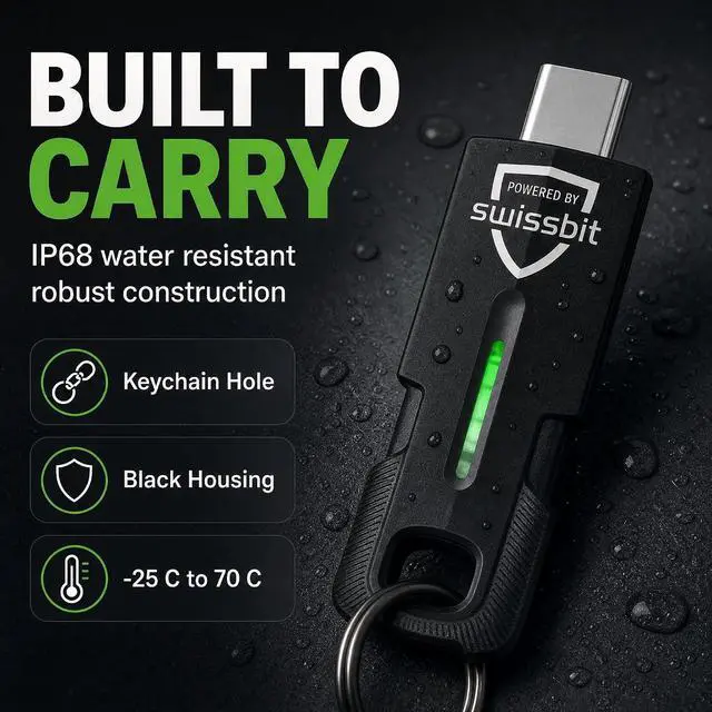 Alt view image 7 of 7 - Swissbit iShield Key 2 Pro USB-C Multi-Application Security Key with NFC FIDO Certified, Passkey (FIDO2), PIV Smart Card & OTP Authentication, Phishing-Resistant Security for Enterprise