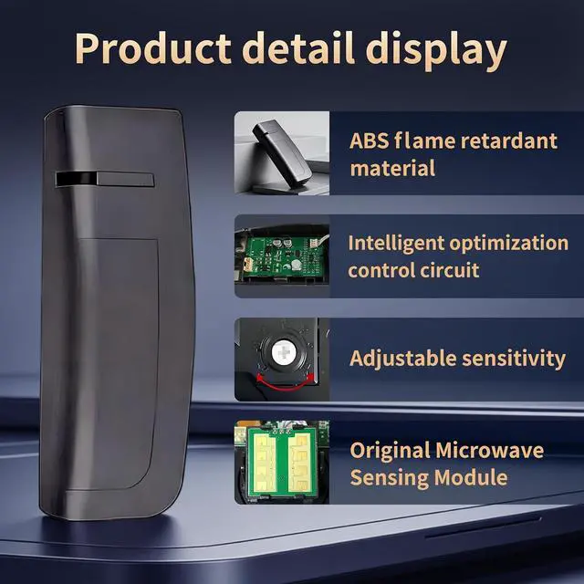 Alt view image 5 of 7 - Automatic Door Motion Sensor for One-Way Access Controlm, Automatic Door Motion Sensor for One-Way Access Control, for Commercial & Residential Use (Black)