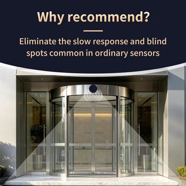Alt view image 7 of 7 - Automatic Door Motion Sensor for One-Way Access Controlm, Automatic Door Motion Sensor for One-Way Access Control, for Commercial & Residential Use (Black)