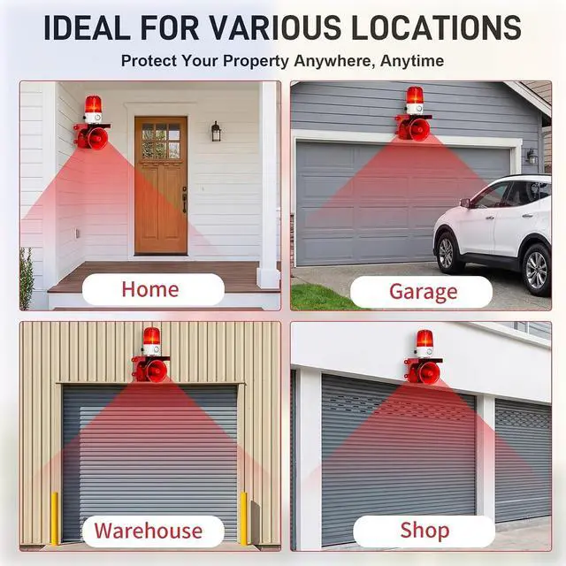 Alt view image 7 of 7 - 120dB Adjustable Motion Sensor Alarm with 36 m Human Detection
