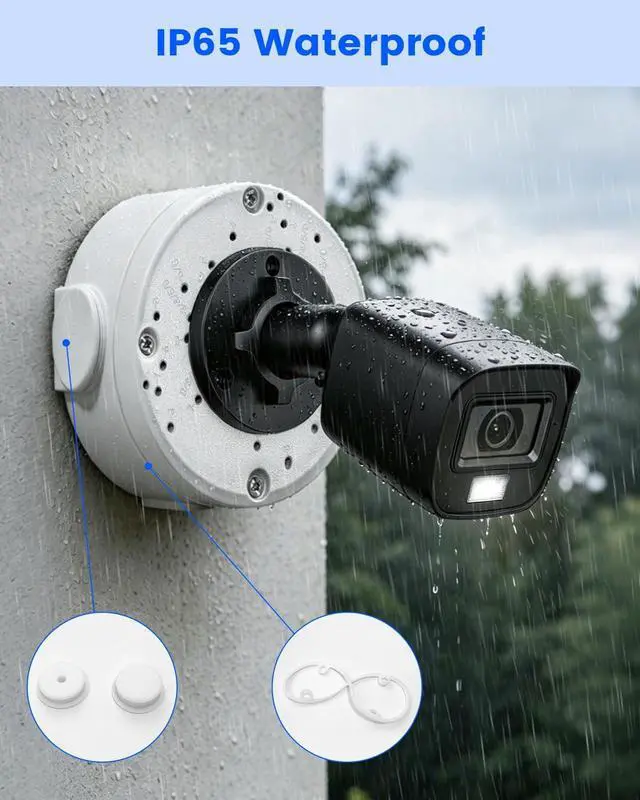 Alt view image 6 of 7 - Universal Security Camera Junction Box, Metal Hide Cable Junction Box
