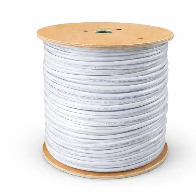 Alt view image 3 of 5 - RG59 Siamese Coaxial Cable 1000ft Solid Bare Copper 20AWG RG59U Video + 18AWG Power Combo Bulk Cables for CCTV Surviellance Security System (White 1000FT)