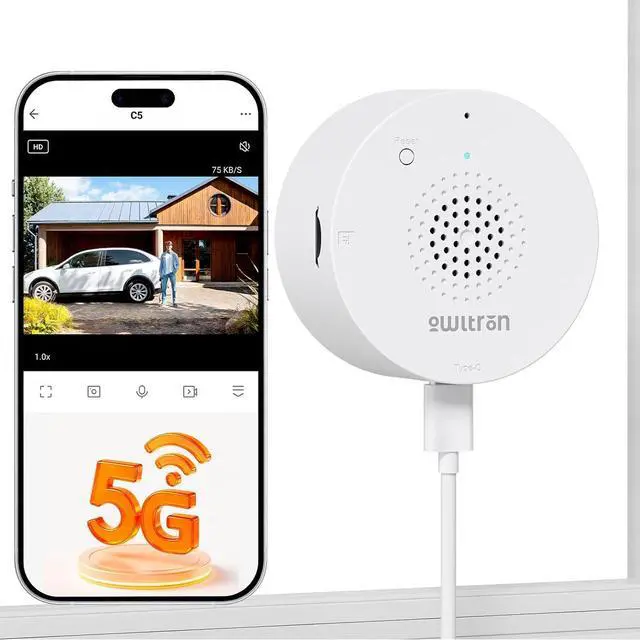 Main image of owltron 2K Window Camera, 5G & 2.4GHz WiFi Indoor Cameras for Home Security with Al Color Night Vision, Human/Motion Detection, Real-Time Alerts, Anti-Glare, Easy & Quick Install, 24/7 Recording