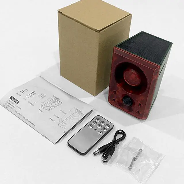Alt view image 7 of 7 - of 4 Solar Motion Transducer Alarms with 130dB Split Toe Flashing Aluminum Trioxide Animal Trespasser Deterrence Property Security Dog Bark Alarm