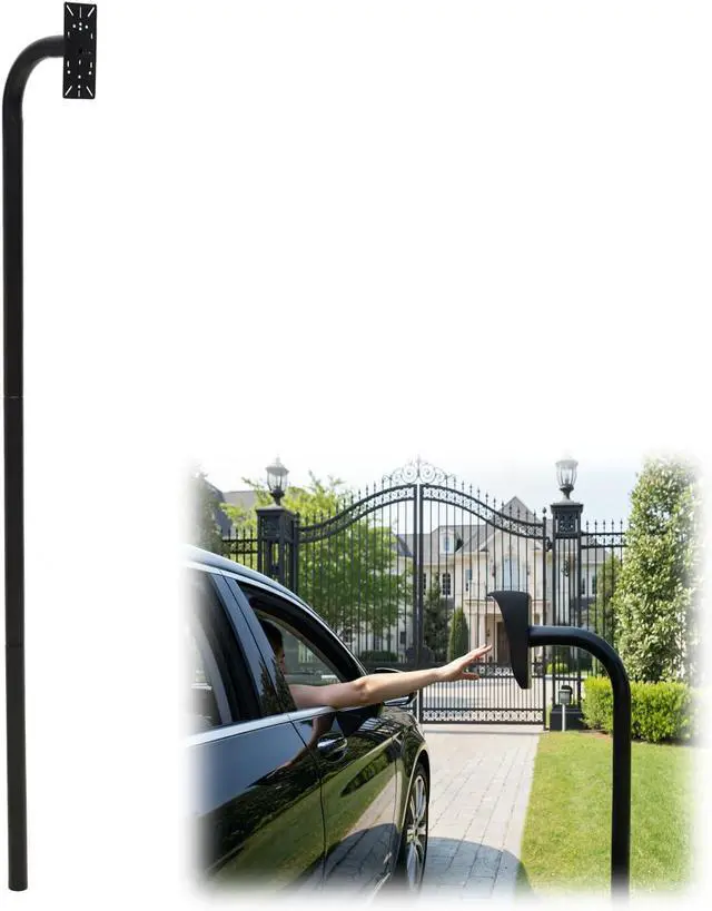 Main image of Heavy Duty 66 Height Burial Universal Gooseneck Pedestal Post for Gate Opener Keypad, Keypad Mounting Post Compatible with Ghost Controls Mighty Mule CO-Z Wired/Wireless Keypad, Need to Assemble