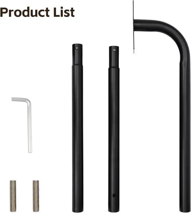Alt view image 7 of 7 - Heavy Duty 66 Height Burial Universal Gooseneck Pedestal Post for Gate Opener Keypad, Keypad Mounting Post Compatible with Ghost Controls Mighty Mule CO-Z Wired/Wireless Keypad, Need to Assemble