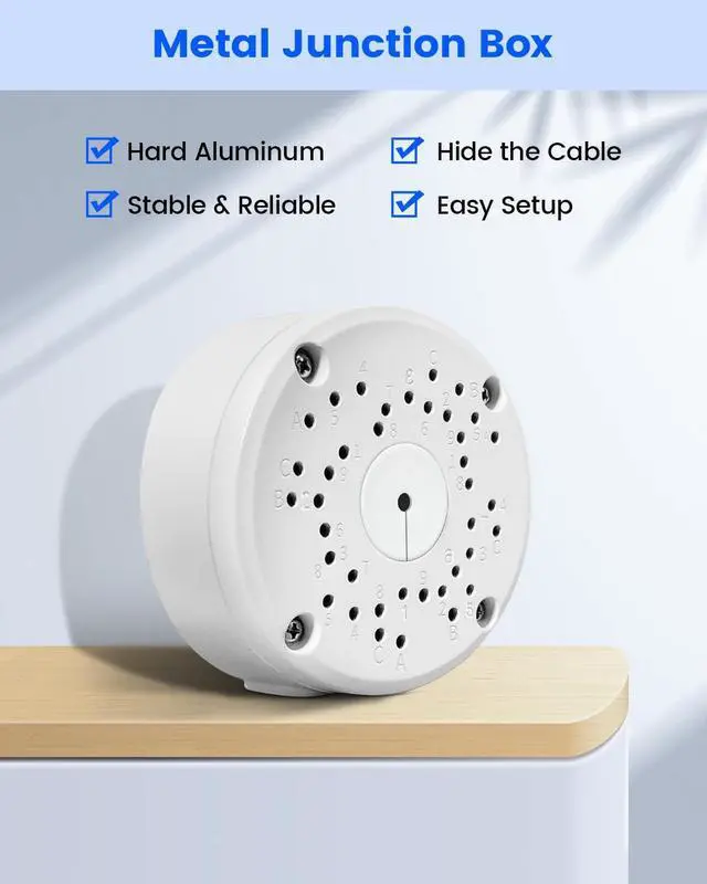 Alt view image 2 of 7 - Universal Security Camera Junction Box, Metal Hide Cable Junction Boxes