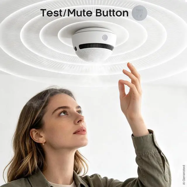Alt view image 2 of 7 - Small Detecor for Home,Indoor Safety Alarm,10 Year Sensor,6 PCS