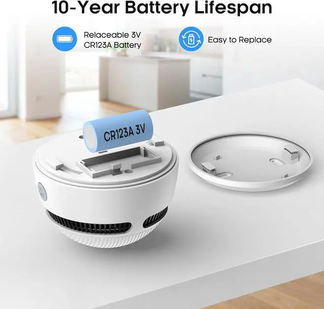 Alt view image 5 of 7 - Small Detecor for Home,Indoor Safety Alarm,10 Year Sensor,6 PCS