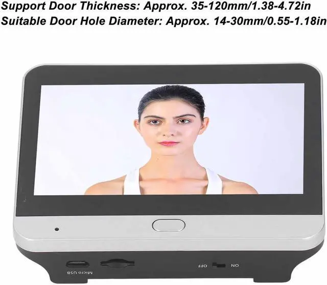 Alt view image 4 of 7 - Qinlorgo Peephole Camera, HD 1080P 120 Degree Wide Angle 4.3 Inch IPS LCD Peephole Camera Wireless with 2 Way Intercom & Motion Detection Door Viewer for Apartment & Front Door