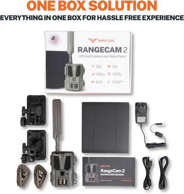 Alt view image 7 of 7 - Barn Owl RangeCam Cellular Security Camera System Off-Grid Monitoring with Solar Power, No WiFi, Works on All U.S. Networks Farm, Ranch & Property Surveillance (RangeCam 2)