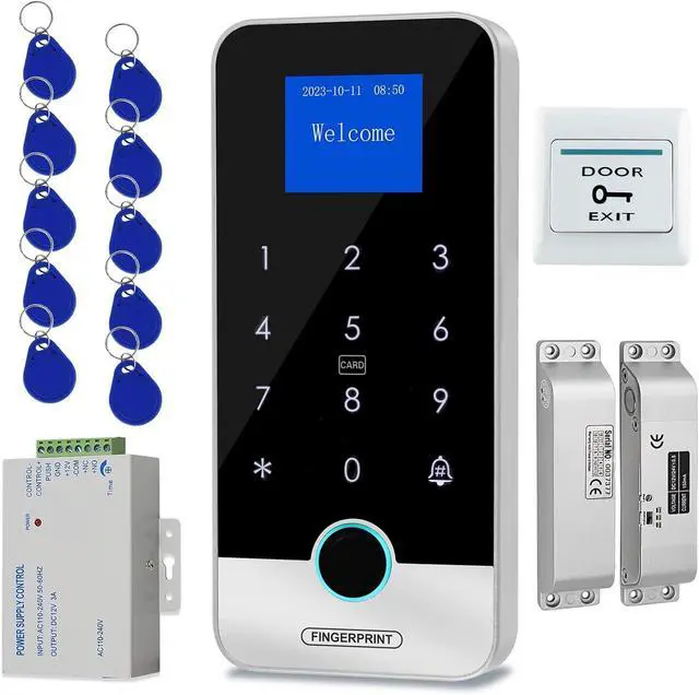 Main image of Waterproof Smart Home Security Systems Fingerprint,Password,Tuya Remote Unlock,IC Keychain Multiple Methodswith Door Switch,Power Supply DC 12V,Electric Drop Bolt