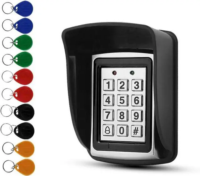 Main image of Outdoor Standalone Metal Access Control Keypad, 1000 User, Dual Relay Output, Anti-Tamper Alarm, Card/PIN Access with Weatherproof Cover, 10 Key Fobs,for Gate, Office, Hotel, Apartment