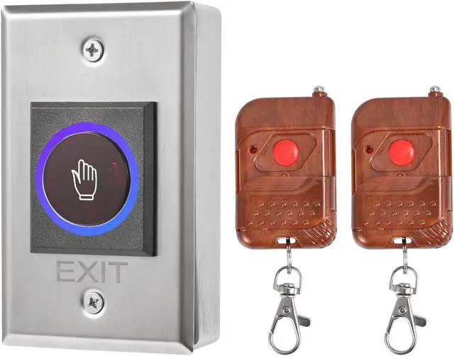 Alt view image 6 of 7 - 600lbs Magnetic Lock Access Control System Kit with ZL Bracket, Infrared Exit Sensor Switch with Remote Receiver, 2 Remote Controls