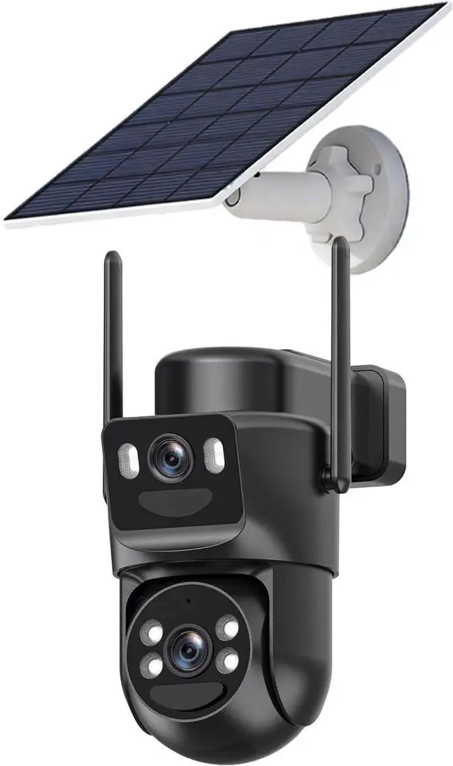 Main image of BEENOCAM Dual Lens Solar Security Cameras Wireless Outdoor, 360° PTZ Home Security System with Color Night Vision/Motion Detection/Spotlight Alarm/2.4G & 5G WiFi