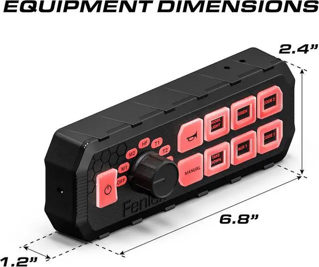 Alt view image 4 of 6 - Feniex Typhoon Full Function 200 W Siren Controller