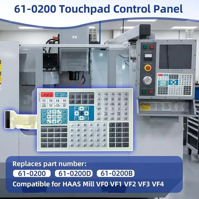 Alt view image 2 of 6 - 61-0200 61-0200D 61-0200B Membrane Switch keypad for HAAS Mill VF0 VF1 VF2 VF3 VF4 Keypad Replacement