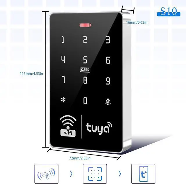 Alt view image 7 of 7 - LIBO Tuya Smart Access Control System with 400lb/180kg Magnetic Lock